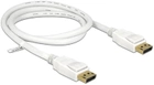 Kabel Delock DisplayPort M/M 2 m White (4043619848775) - obraz 1