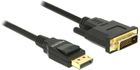 Кабель адаптер Delock DisplayPort - DVI-D M/M 2 м Black (4043619853137) - зображення 2