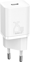 Мережевий зарядний пристрій Baseus Super Si Quick Charger 1C 25 Вт EU White (CCSP020102)