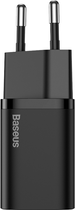 Мережевий зарядний пристрій Baseus Super Si 1C USB Type C 25 Вт Power Delivery Quick Charge Black (CCSP020101) - зображення 3