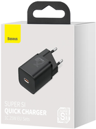 Мережевий зарядний пристрій Baseus Super Si 1C USB Type C 25 Вт Power Delivery Quick Charge Black (CCSP020101) - зображення 5