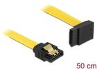 Kabel kątowy Delock SATA III M/M 0.5 m Yellow (4043619828104) - obraz 1