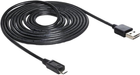 Кабель Delock USB Type-A - micro-USB M/M 3 м Black (4043619833689) - зображення 1