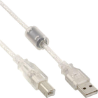 Kabel Delock USB Type-A - USB Type-B M/M 1 m Transparent (4043619838929) - obraz 1