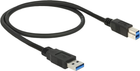 Kabel Delock USB Type-A - USB Type-B M/M 0.5 m Black (4043619850655)