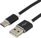 Kabel Everactive USB Type-A - USB Type-C M/M 1.5 m Black (5903205771087) - obraz 1