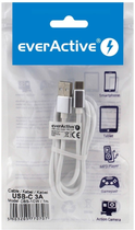 Kabel Everactive USB Type-A - USB Type-C M/M 1 m White (5903205770707) - obraz 2