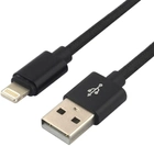 Kabel Everactive USB - Lightning M/M 0.3 m Black (5903205771148) - obraz 1