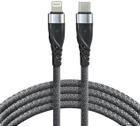 Kabel Everactive USB Type-C - Lightning 1 m Gray (5903205772213) - obraz 1