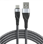 Kabel Everactive USB Type-A - USB Type-C M/M 1 m Gray (5903205772237) - obraz 1