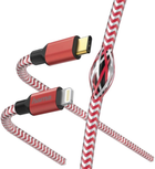 Kabel Hama USB Type-C - Lightning M/M 1.5 m Red (4047443412621) - obraz 1