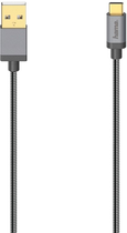 Kabel Hama USB Type-A - USB Type-C M/M 0.75 m Antracite (4047443443311) - obraz 2