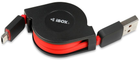 Kabel iBOX USB Type-A - micro-USB M/M 0.8 m Red (5901443053347) - obraz 1