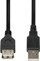 Kabel iBOX USB Type-A M/F 1.8 m Black (5901443052555) - obraz 1