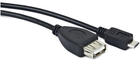 Кабель Lanberg USB Type-A - micro-USB M/F 0.15 м Black (5901969429701) - зображення 1