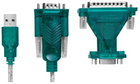 Kabel adapter LogiLink USB Type-A - RS232 M/M 1 m Green (4052792067699) - obraz 1
