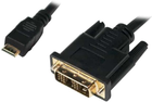 Kabel Logilink mini HDMI - DVI/D M/M 1 m Black (4052792038996) - obraz 1