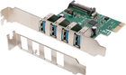 Karta rozszerzeń Digitus PCI-Express 4 x USB 3.0 (DS-30221-1)