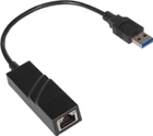 Kabel adapter Maclean USB Type-A 3.1 - LAN 0.15 m Black (5902211105268) - obraz 1