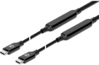 Kabel Manhattan USB Type-C 3.2 M/M 3 m Black (766623355964) - obraz 1
