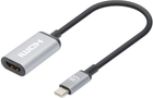 Kabel adapter Manhattan USB Type-C 3.2 - HDMI M/M 0.15 m Grey (766623153706) - obraz 1