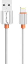 Kabel Somostel USB Type-A - Lightning 2A 1 m White (5904238703335) - obraz 1