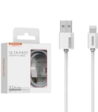 Kabel Somostel USB Type-A - Lightning 3.1A 1.2 m White (5902012968376) - obraz 2
