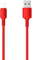 Kabel Somostel USB Type-A - Lightning 3.1A 1.2 m Red (5902012968833) - obraz 1