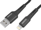 Kabel Somostel USB Type-A - Lightning 3.6A 1 m Black (5902012966761) - obraz 1