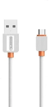 Kabel Somostel USB Type-A - USB Type-C 2A 1 m White (5902012967690) - obraz 1