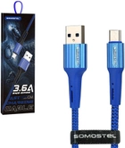 Kabel Somostel USB Type-A - USB Type-C 3.6A 1 m Blue (5902012966754) - obraz 2