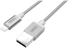Kabel Unitek USB Type-A - Lightning 1 m Silver (4894160032416) - obraz 1
