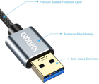 Kabel przedłużający Choetech USB 2 m pleciony (6971824972634) - obraz 3