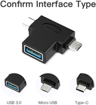 Adapter Vention USB 3.0 Type-C/USB 3.0 OTG AF/microUSB (6922794737341) - obraz 10
