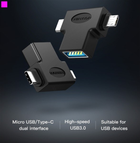 Adapter Vention USB 3.0 Type-C/USB 3.0 OTG AF/microUSB (6922794737341) - obraz 12