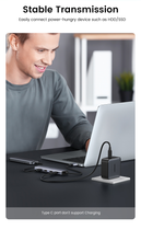 USB-хаб Ugreen CM473 USB 3.0 to 4-Port USB 3.0 Hub Space Gray (6957303828050) - зображення 8