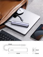 USB-хаб Ugreen CM417 USB Type-C to 4xUSB 3.0+HDMI Adapter Space Gray (6957303821976) - зображення 9