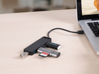 USB Hub Vention 4-Port z microUSB zasilaniem 0.15 m Black (6922794746626) - obraz 5