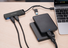 USB Hub Vention 4-Port z microUSB zasilaniem 0.15 m Black (6922794746916) - obraz 5