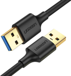 Kabel Ugreen US128 USB Type-A 3.0 - USB Type-A 3.0, 1 m Black (6957303813704) - obraz 1