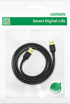 Kabel Ugreen US128 USB Type-A 3.0 - USB Type-A 3.0, 1 m Black (6957303813704) - obraz 4