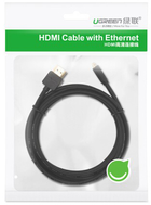 Kabel Ugreen HD127 micro HDMI to HDMI v2.0 UltraHD 4K-3D 2 m Black (6957303831036) - obraz 3
