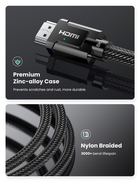 Кабель Ugreen HD135 8K HDMI м / м Round Cable with Braided 2 м Gray (6957303873210) - зображення 5