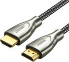 Kabel Ugreen HD131 HDMI to HDMI v2.0 UltraHD 4K-3D Braided Nylon 2 m Gray (6957303851089) - obraz 1