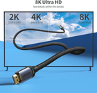 Kabel Choetech HDMI m - m V2.1 8K 60 Hz 2 m pleciony Black (6971824976281) - obraz 3