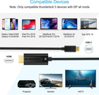 Kabel Choetech Thunderbolt 3 USB 3.1 Type-C m - HDMI m 3 m Black (XCH-0030) - obraz 4