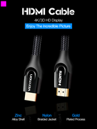Kabel Vention HDMI-HDMI, 1 m v2.0 Black (VAA-B05-B100) - obraz 4