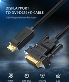 Кабель Ugreen DP103 DP Male to DVI Male Cable 1.5 м Black (6957303812431) - зображення 3