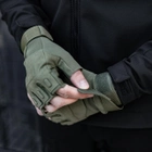 Тактичні Військові Рукавички Без Пальців Для Військових Хакі Tactical Gloves PRO Olive L Безпалі Армійські Штурмові - зображення 8