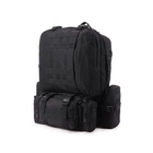 Военный рюкзак 50л с подсумками Черный Тактический рюкзак на 50 литров с системой MOLLE Ranger Tactical 50L Армейский Штурмовой Рюкзак Водоотталкивающий - изображение 7